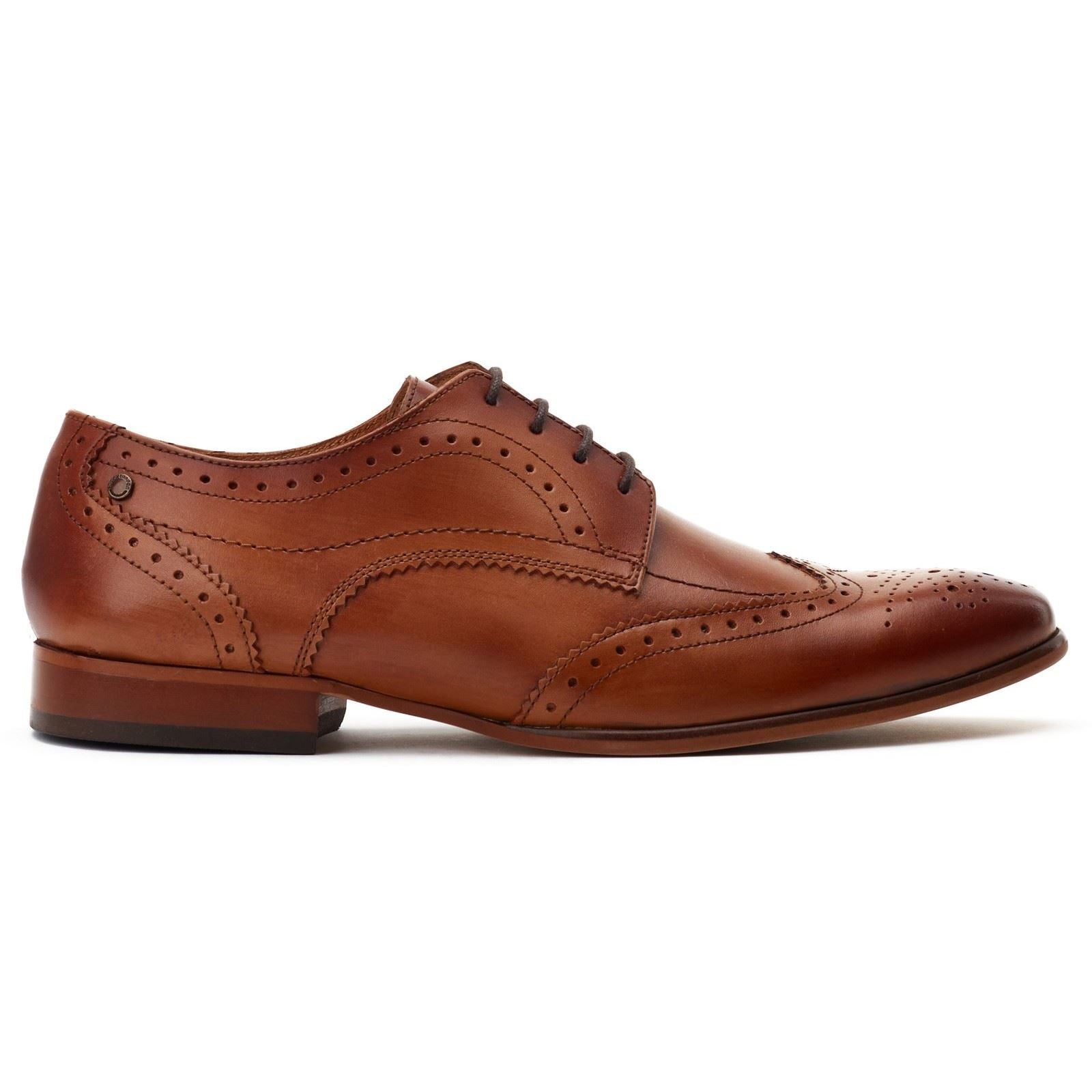Base London Barbera Leather Men's Tan Standard Brogues Shoes