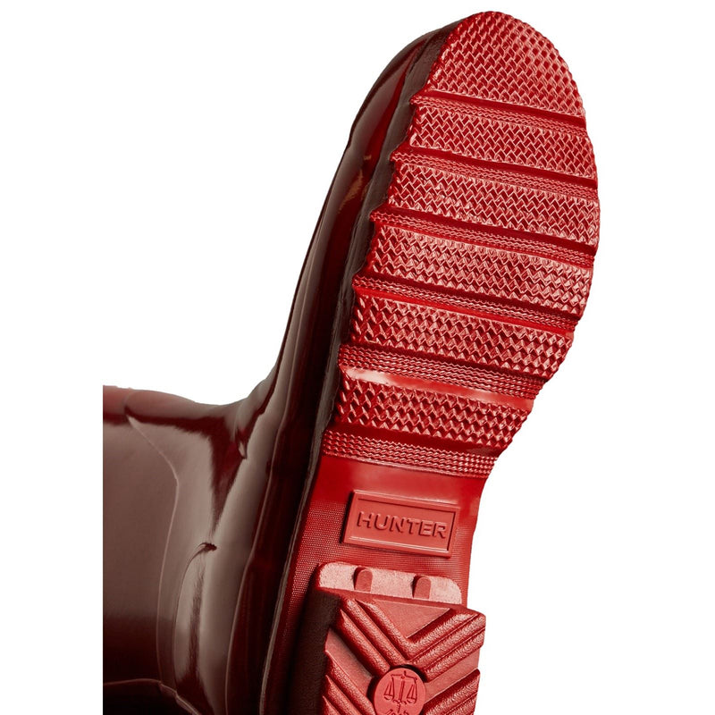 Hunter Original Short Gloss Rubber Women's Military Red Wellington Boots