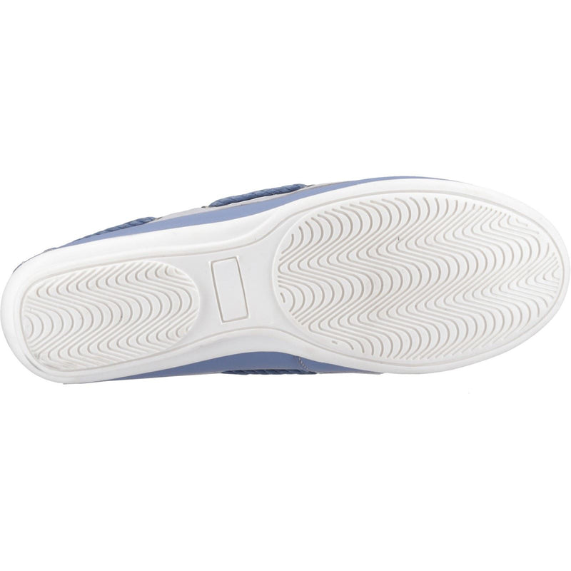 Hush Puppies Irene Leather Women's Blue Boat Shoes