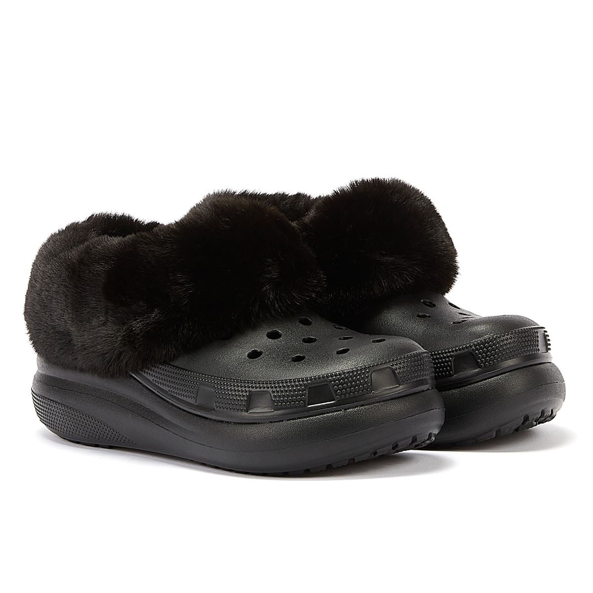 Crocs Furever Crush Clog Women's Black Comfort Shoes