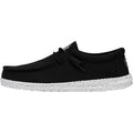 HEYDUDE Wally Slub Rayon Men's Black Boat Shoes