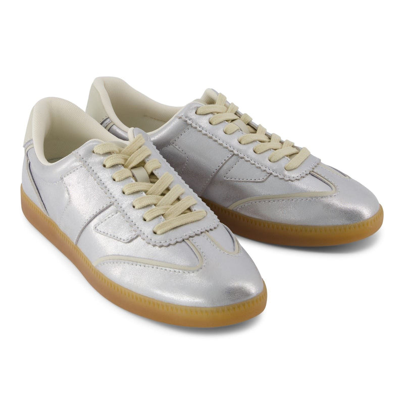 TOMS Collins Leather Women's Silver Sneakers