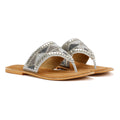 Tower London Wide Vamp Toepost Women's Silver Sandals