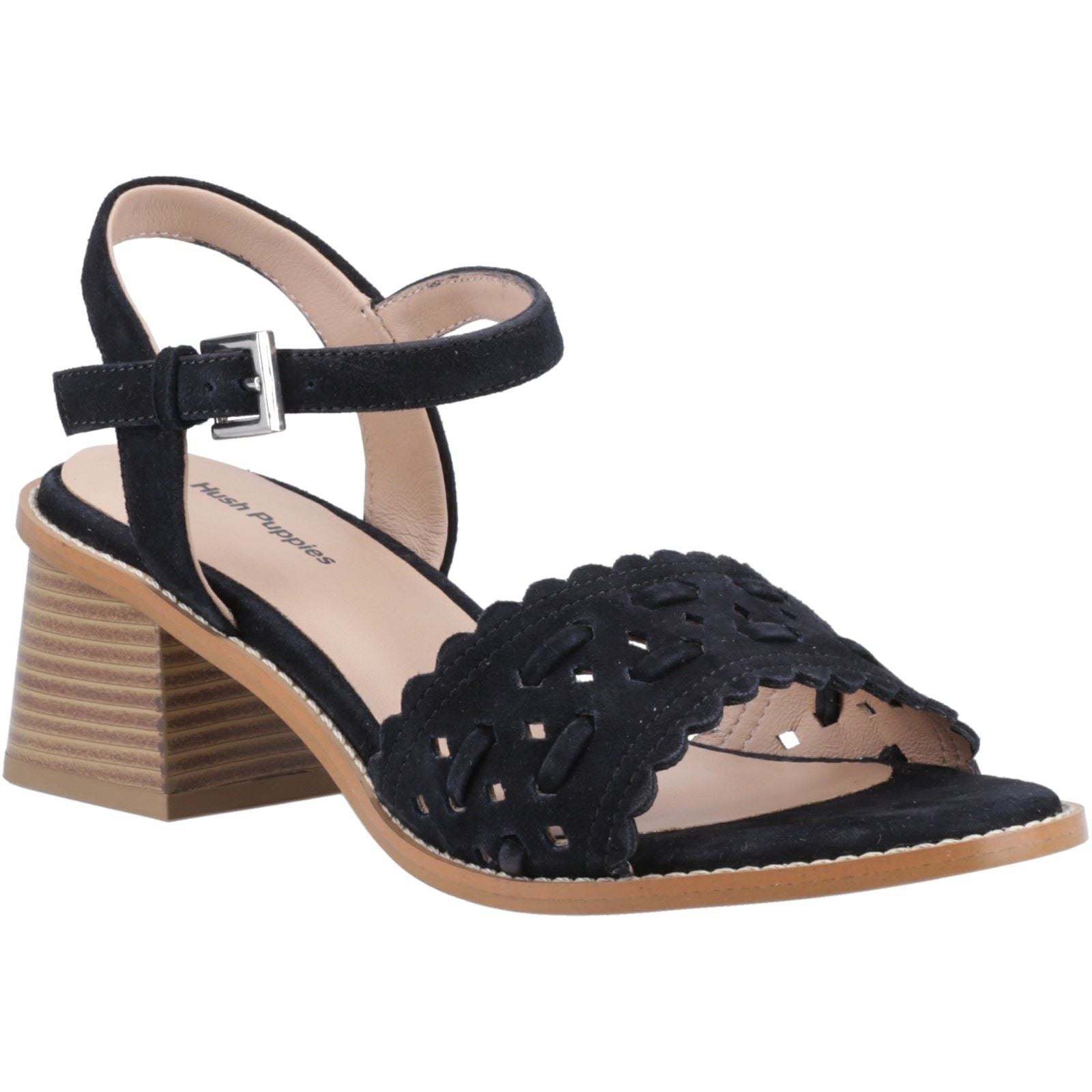 Hush Puppies Lacie Suede Women's Black Heels