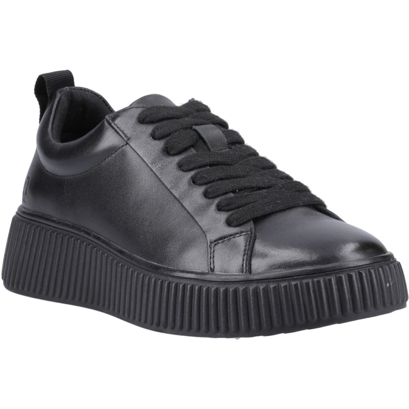 Hush Puppies Harlow Leather Women's Black/Black Sneakers