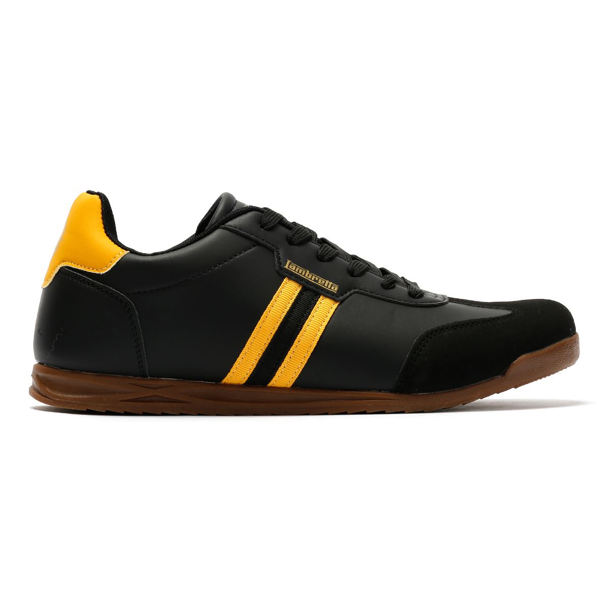 Lambretta Tackle Men's Black/Gold Sneakers