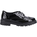 Hush Puppies Maxine Patent Senior Leather Girls's Black Brogues