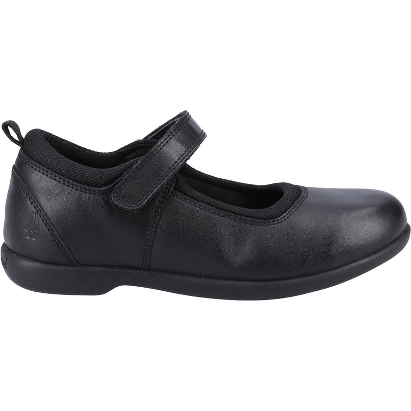 Hush Puppies Bianca SNR Leather Girls's Black Shoes
