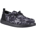 HEYDUDE Wally Funk Hunt Camo Canvas Men's Black Boat Shoes