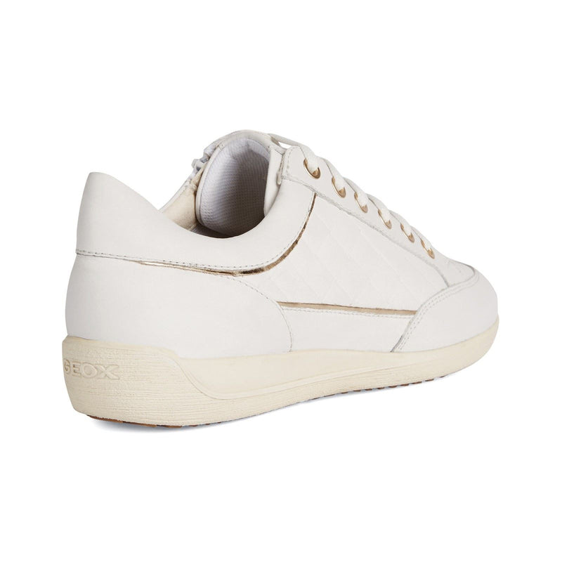 Geox D MYRIA Faux Leather Women's White Sneakers