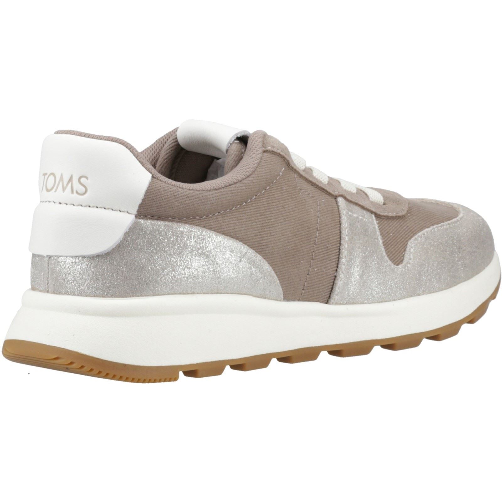 TOMS TRVL Lite Retro Leather Women's Silver Sneakers