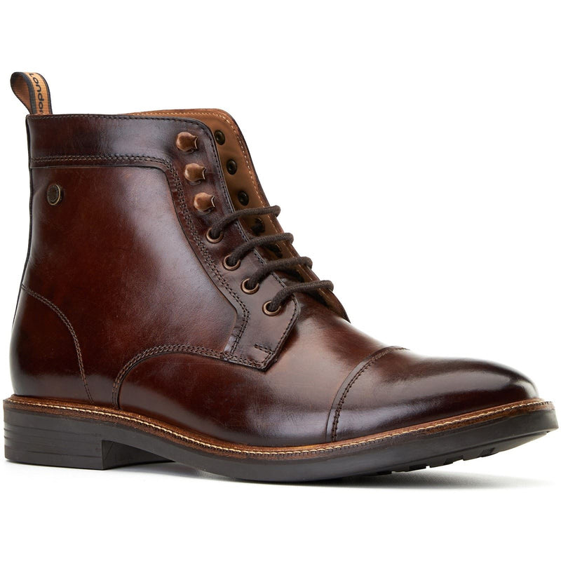 Base London Plymouth Leather Men's Brown Ankle Boots