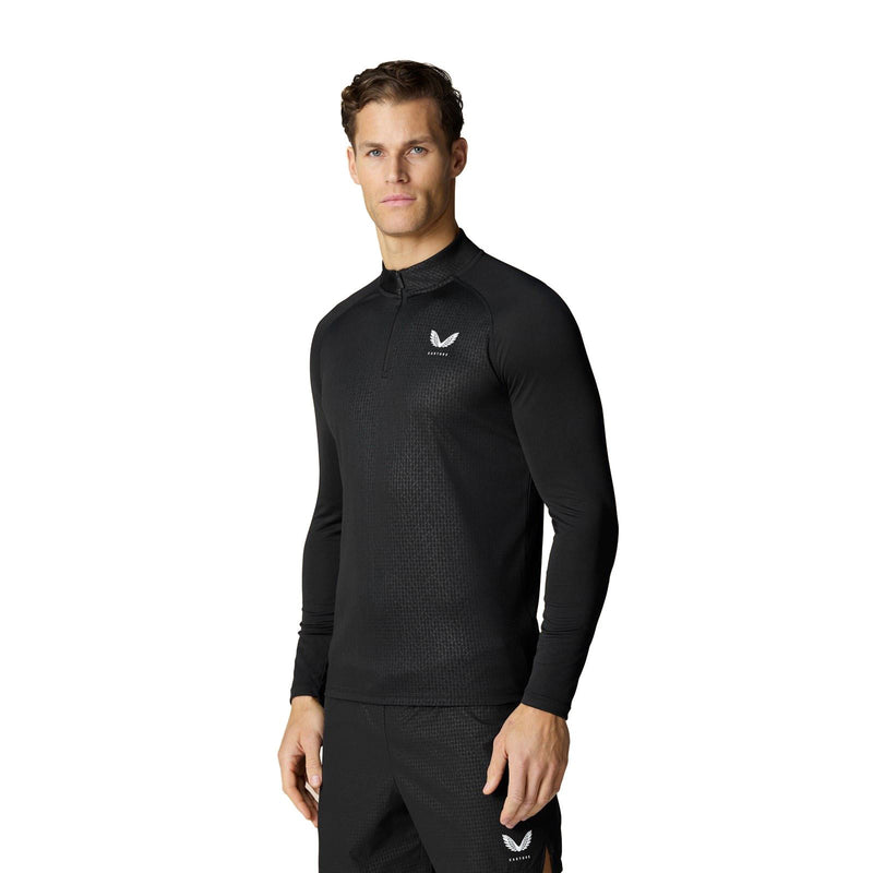 Castore Adapt 1/4 Zip Top Polyester Men's Black Activewear T-Shirts