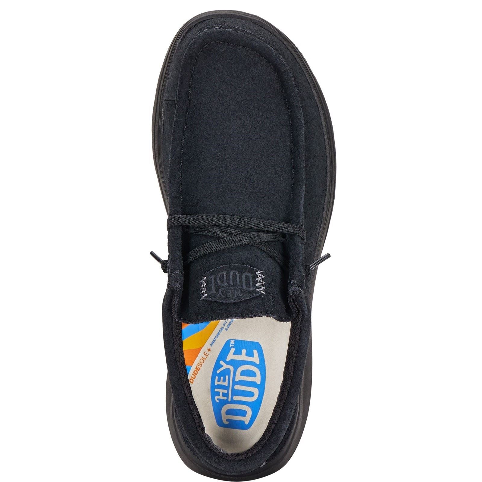 HEYDUDE Wally X Suede Men's Black Shoes