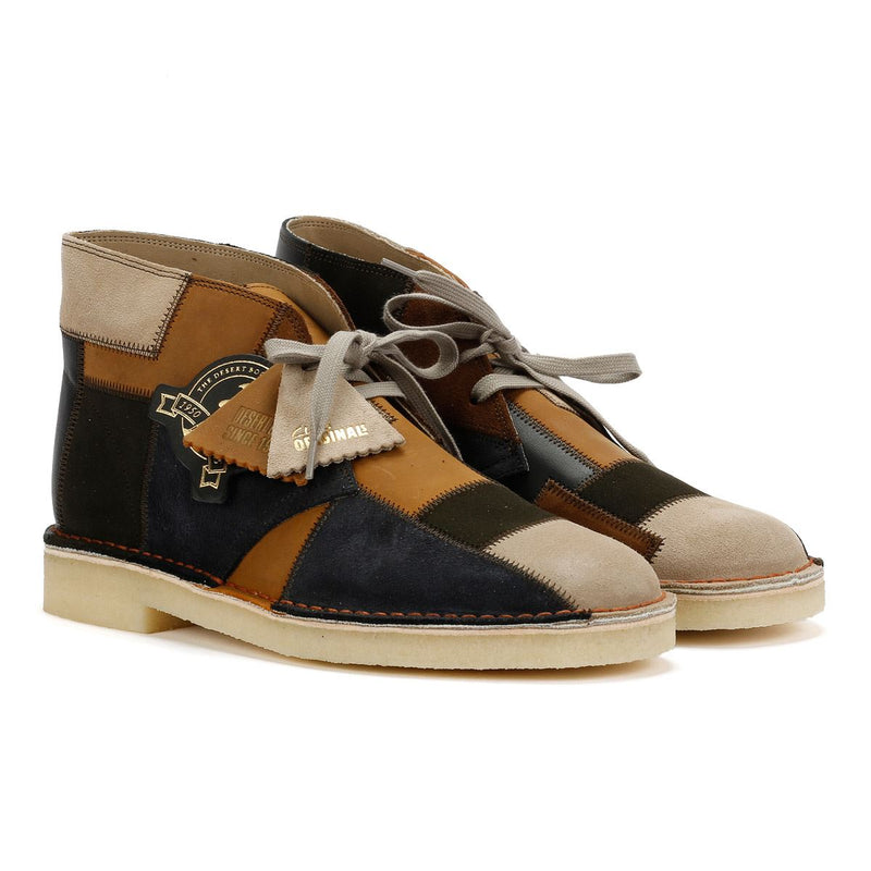 Clarks Originals Desert Patch Suede Men's Multi Brown Boots