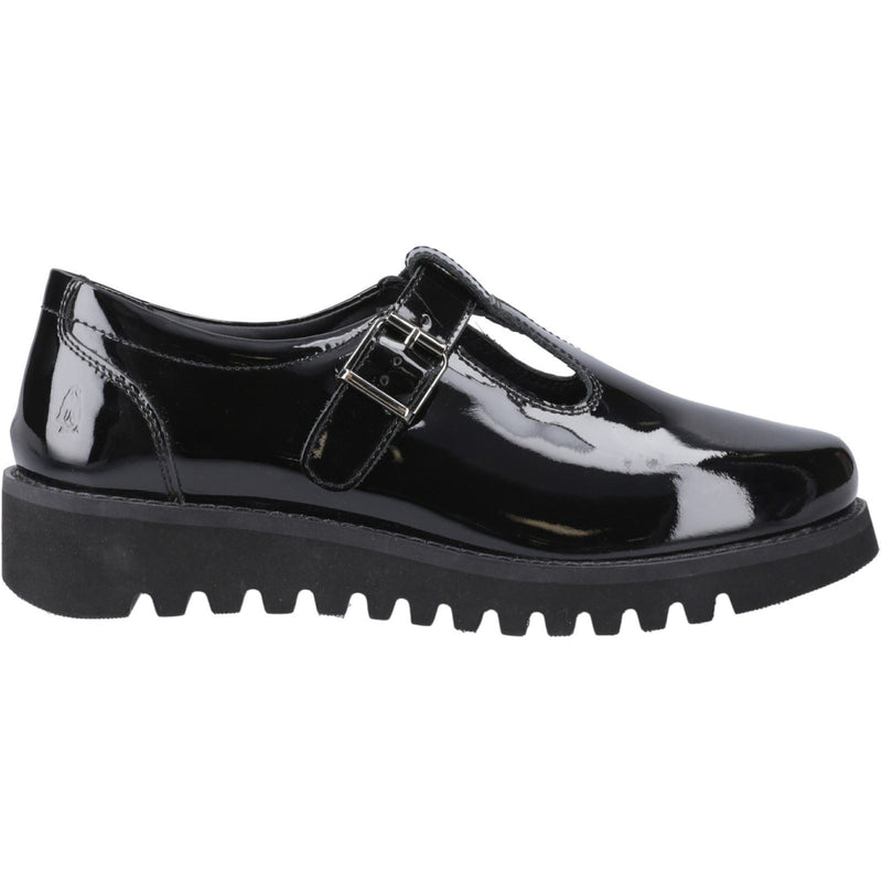 Hush Puppies Florrie T-Bar Leather Girls's Black Shoes