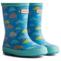 Hunter Kids Rain Cloud Boot Rubber Blue Rainclouds Wellington Boots
