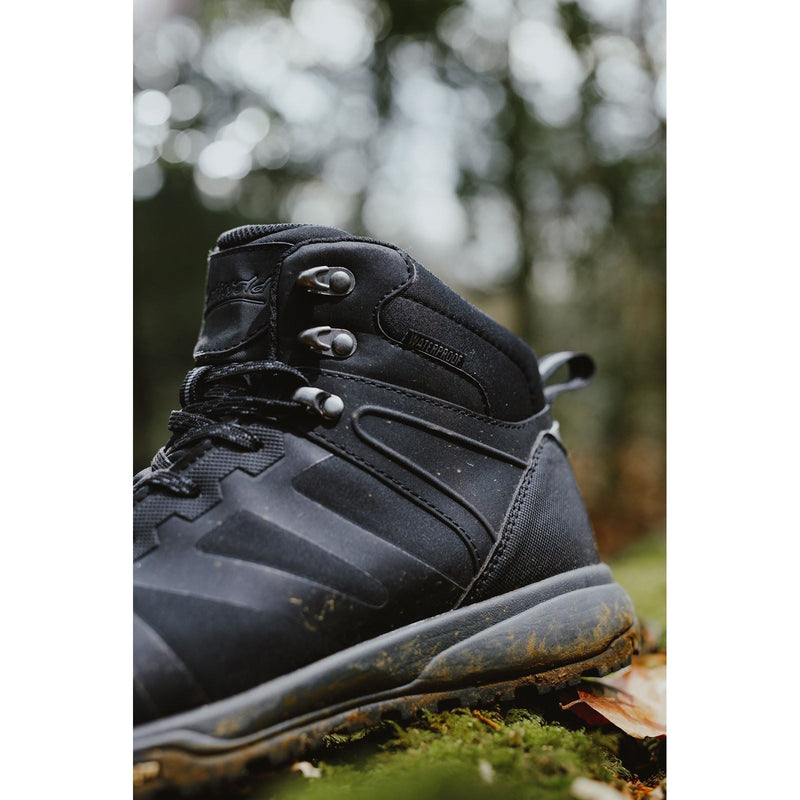 Cotswold Kingham Mid Recycled Plastic+Synthetic Pu Men's Black Hiking Boots