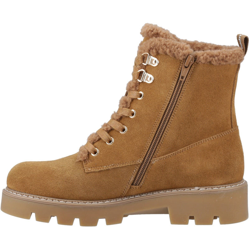Hush Puppies Aurelia Suede Women's Tan Winter Ankle Boots