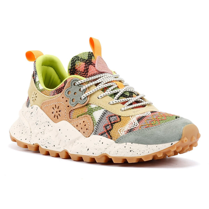 Flower Mountain Kotetsu Knit Women's Green Aztec Sneakers