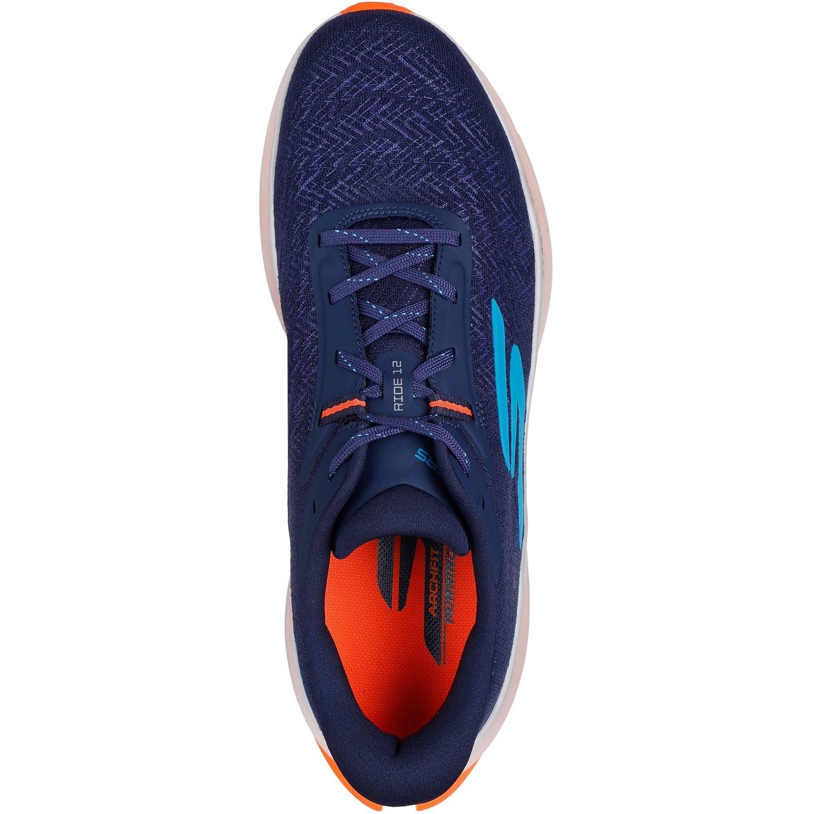 Skechers Performance GO RUN Ride 12 Textile Men's Navy/Orange Sneakers