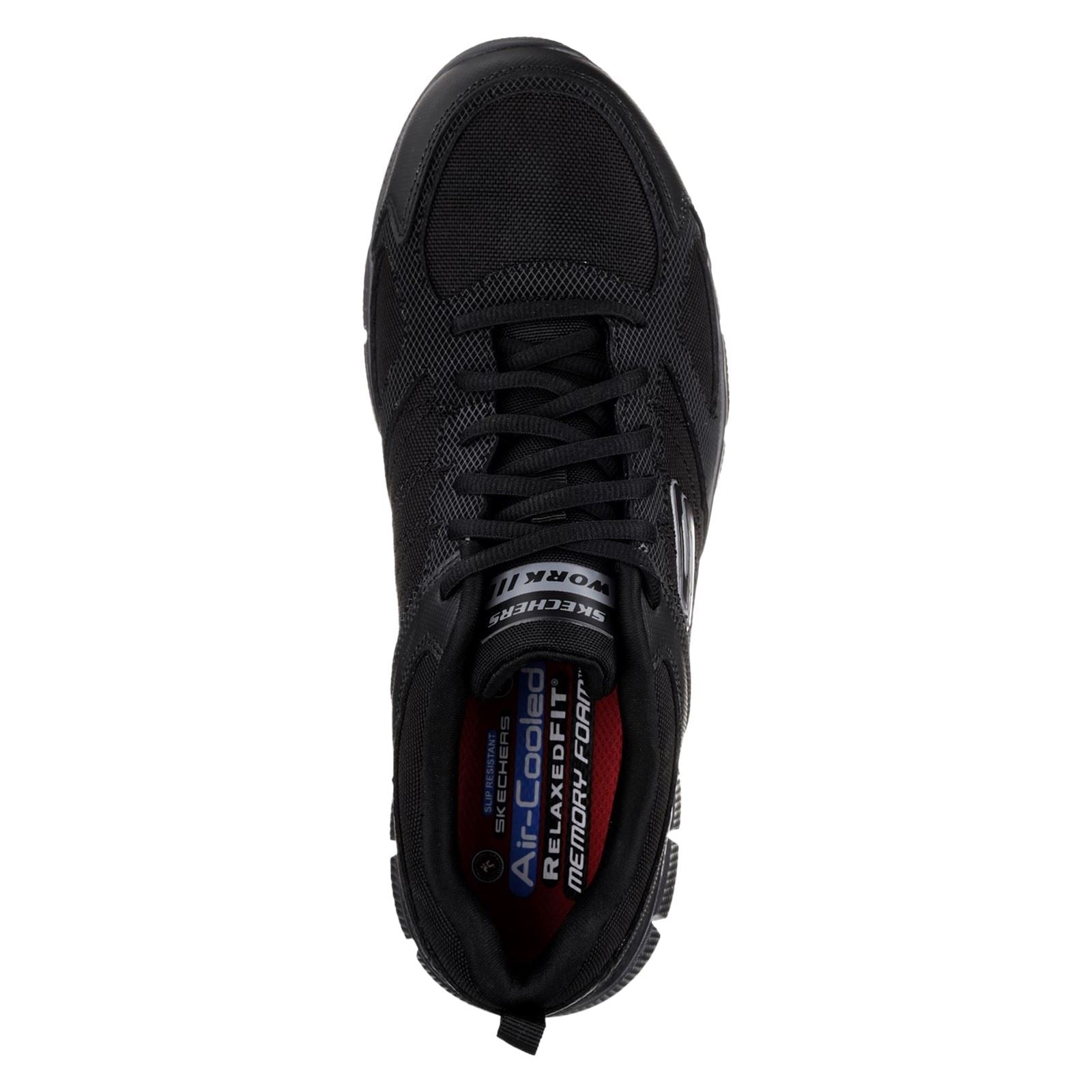 Skechers Workwear Telphin Sanphet Leather Men's Black Safety Sneakers