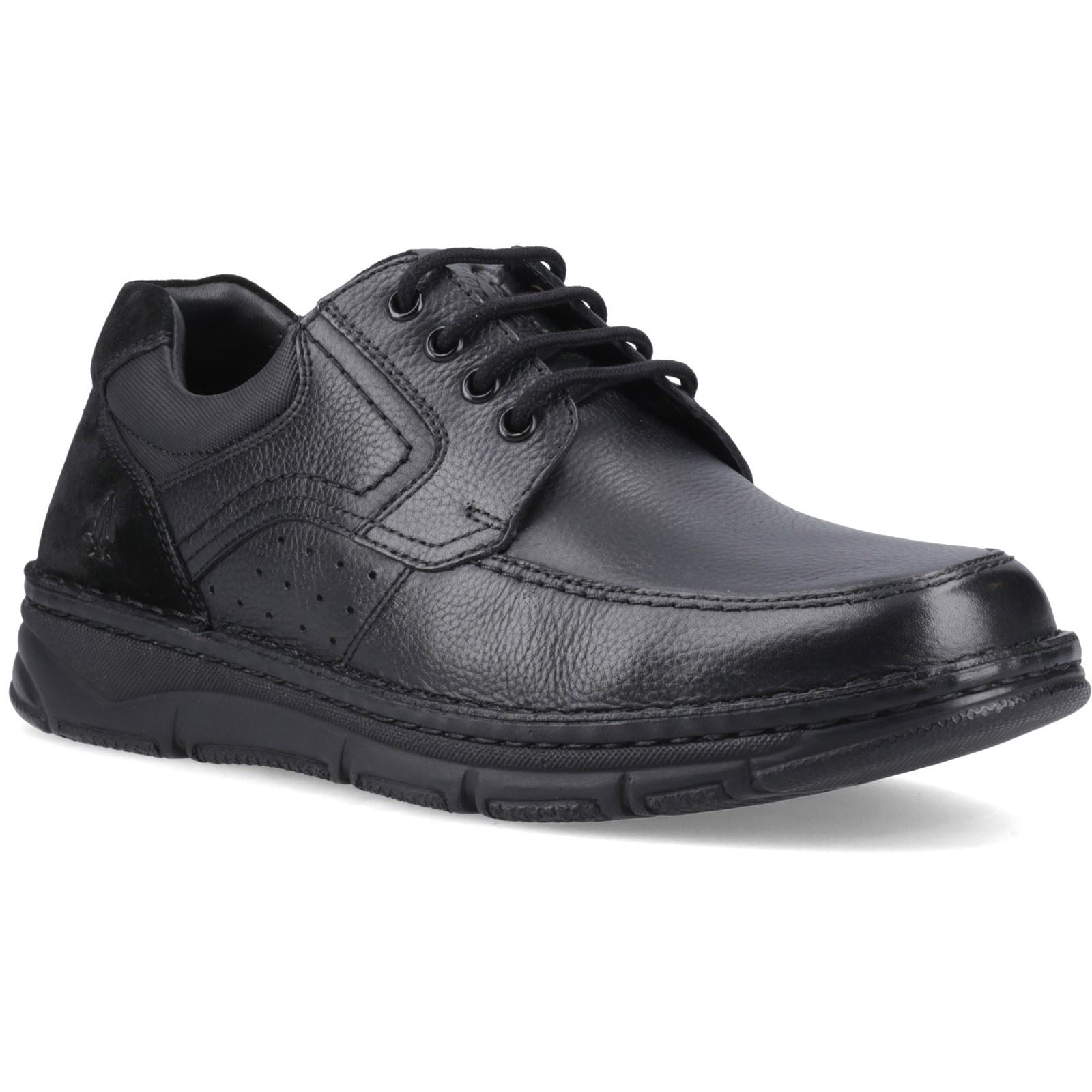 Hush Puppies Franklin Lace Up Leather Men's Black Loafers