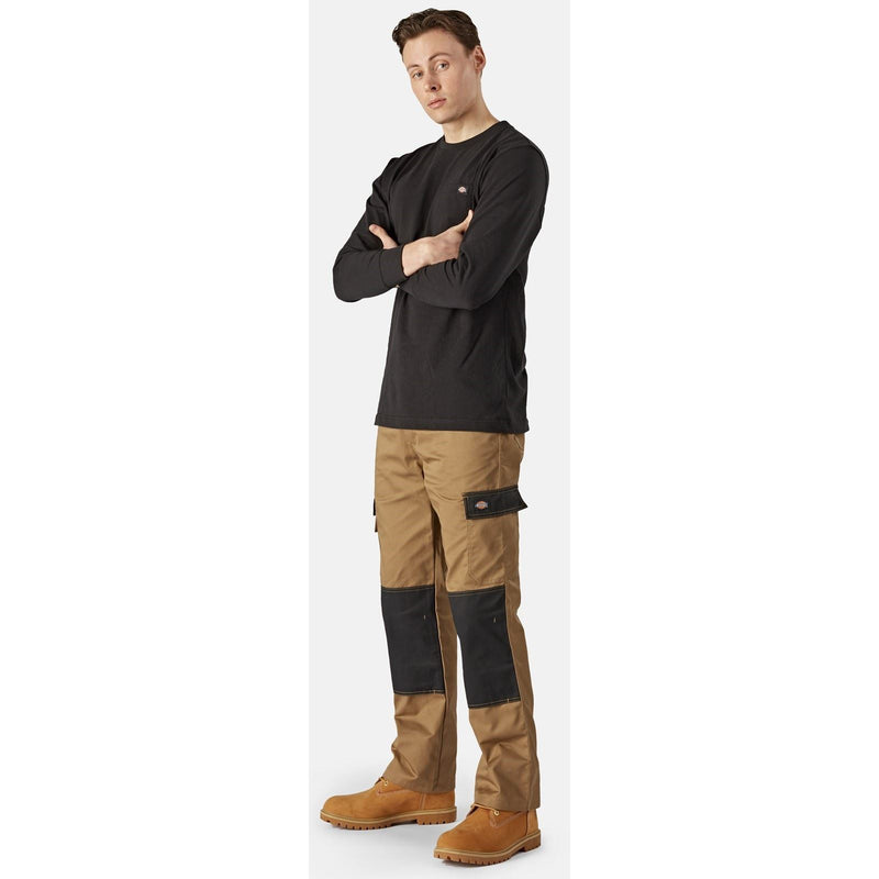 Dickies Pocket Long Sleeve Cotton Men's Black T-Shirt