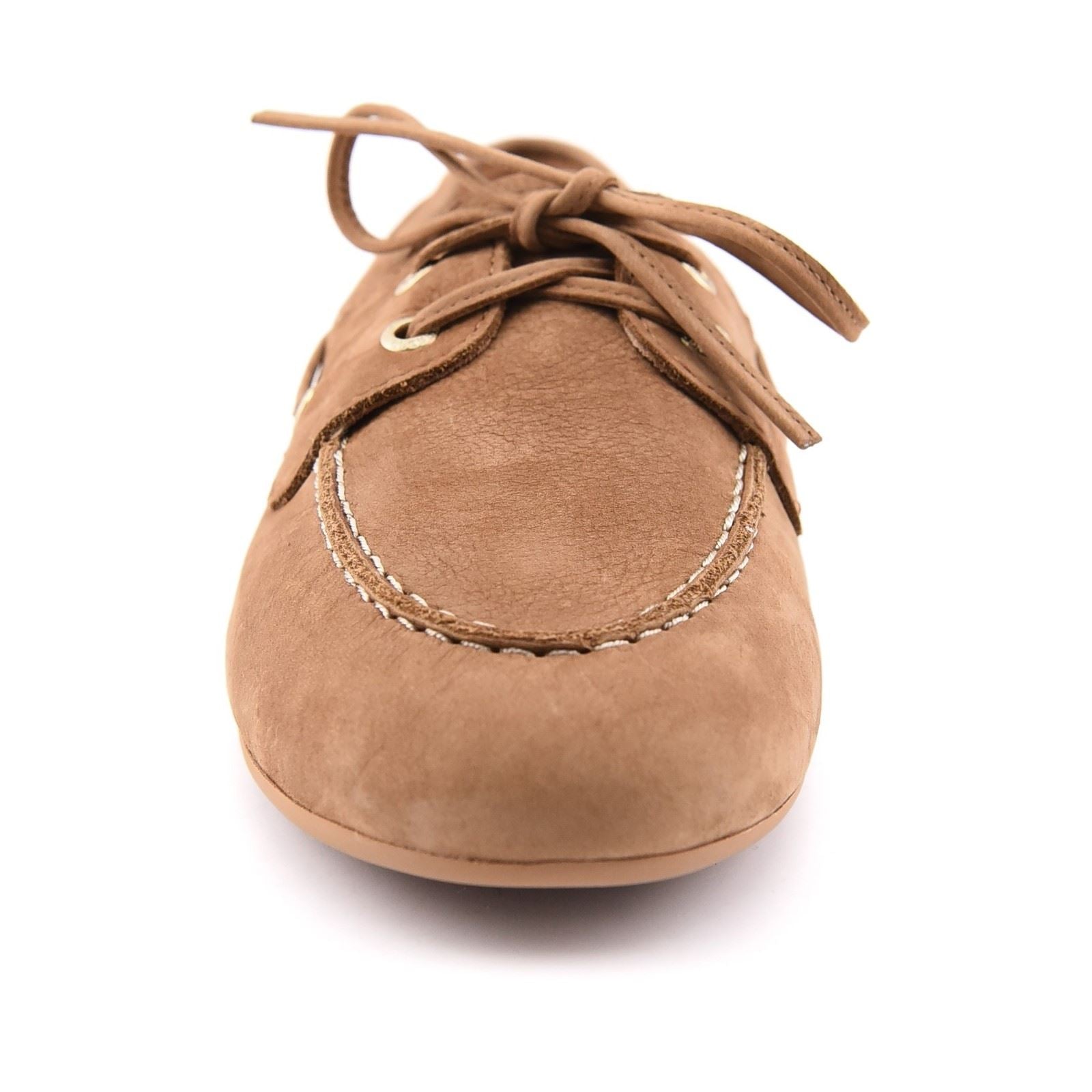 Sperry Slim Leather Women's Tan Boat Shoes