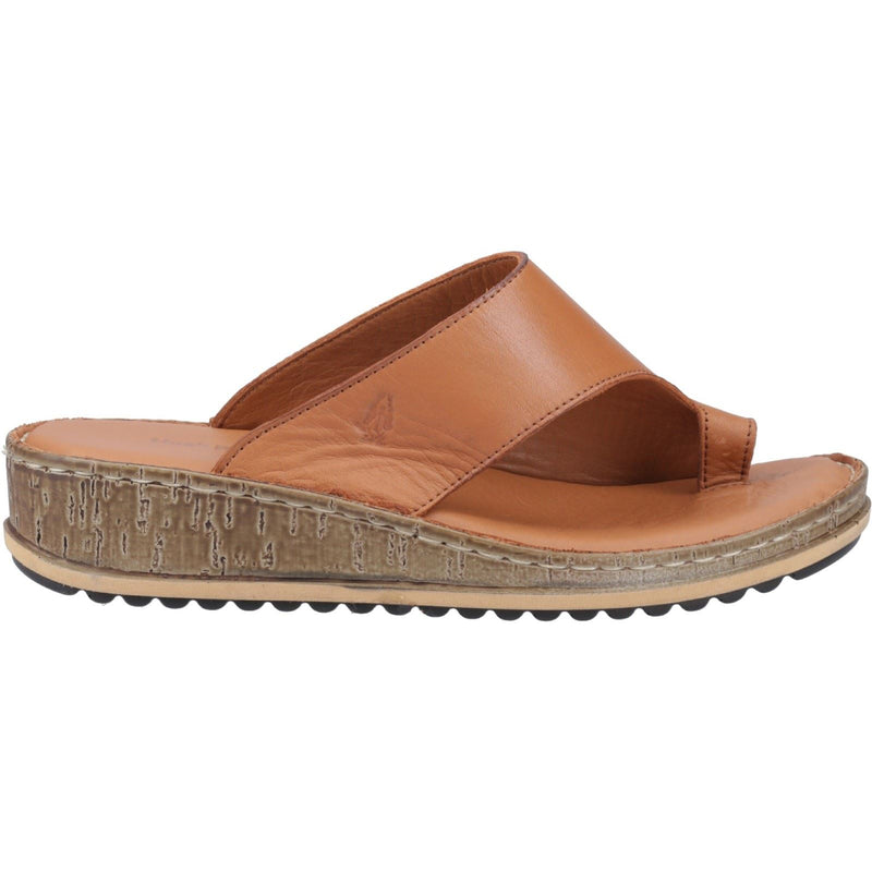 Hush Puppies Elissa Toepost Suede Women's Tan Sandals
