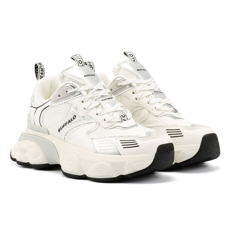 Buffalo Truck Women's White/Silver Sneakers