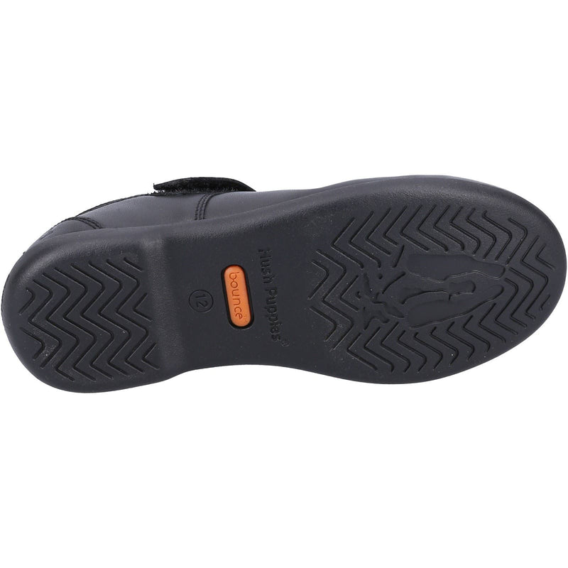 Hush Puppies Bianca SNR Leather Girls's Black Shoes