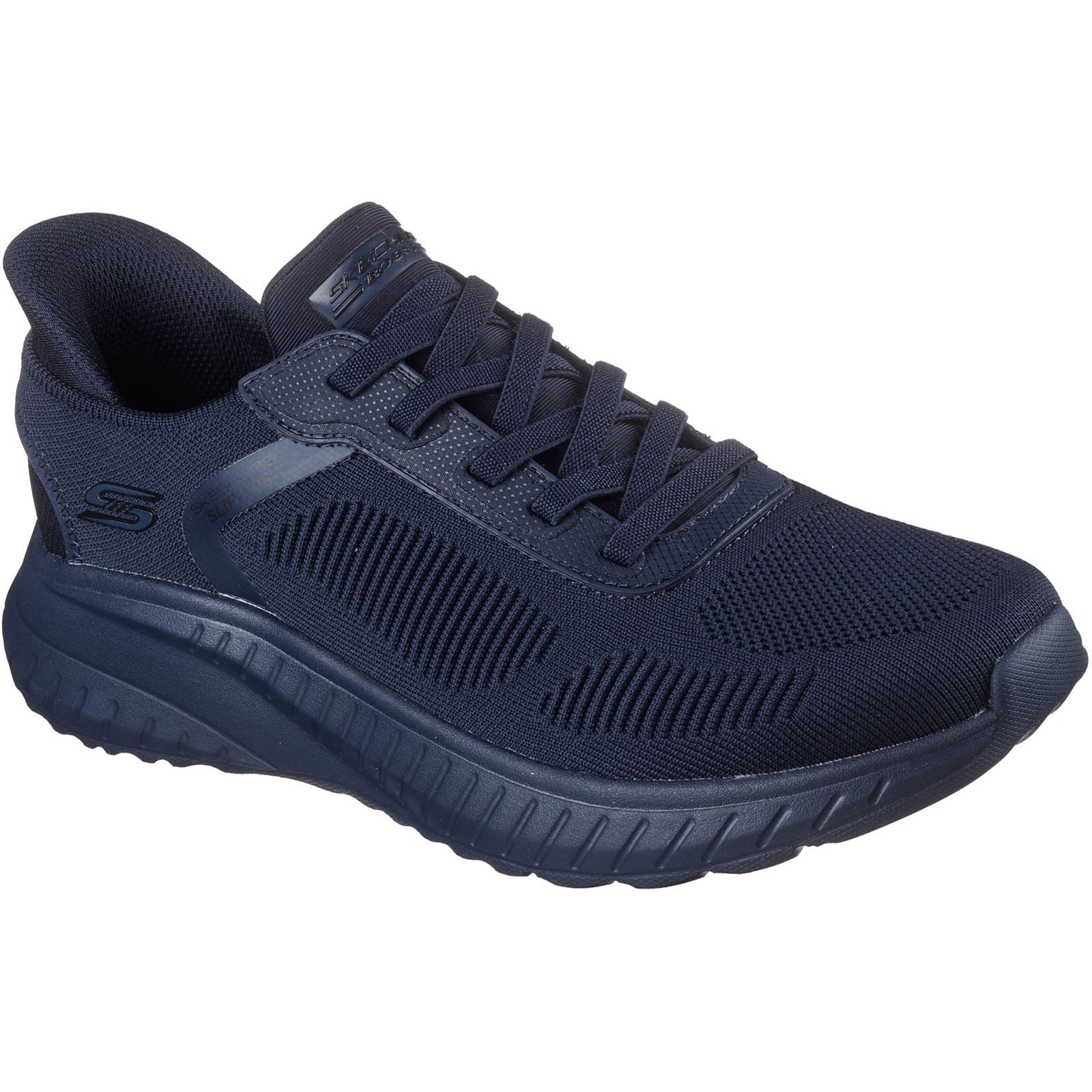 Skechers BOBS Sport Squad Chaos Solid Step Textile Men's Dark Navy Sneakers