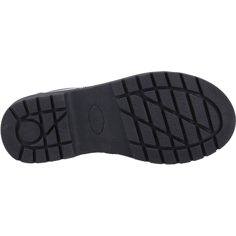 Hush Puppies Sally Youth Girls Black Patent Leather Brogues