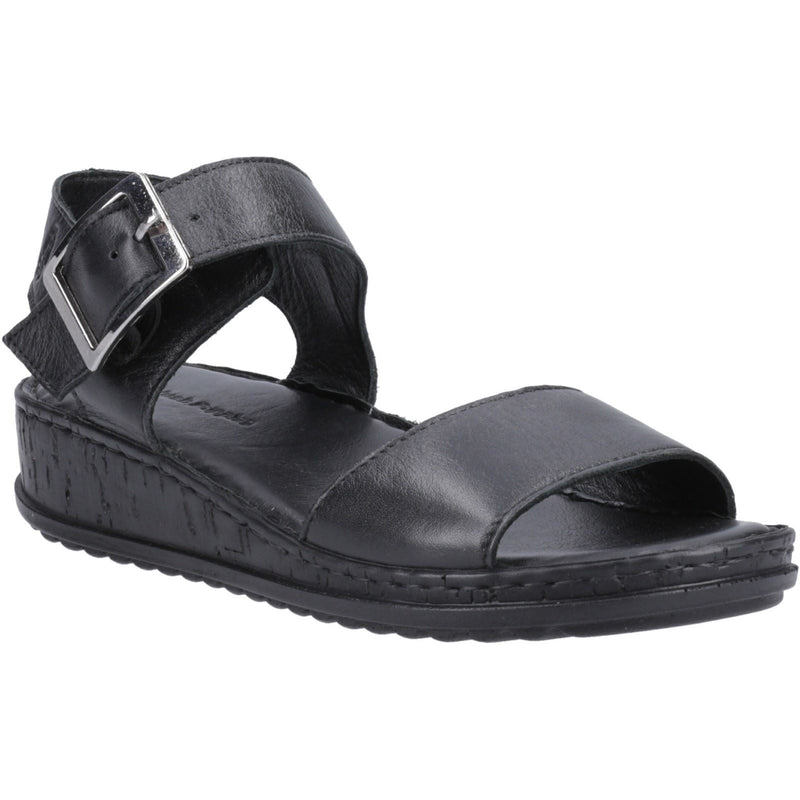 Hush Puppies Ellie Leather Women's Black/Black Sandals