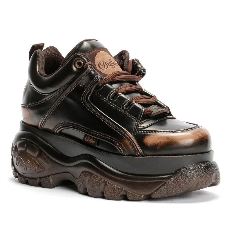 Buffalo 1339-14 Leather Women's Brown Sneakers