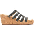 Hush Puppies Willow Slide Leather Women's Black Wedges