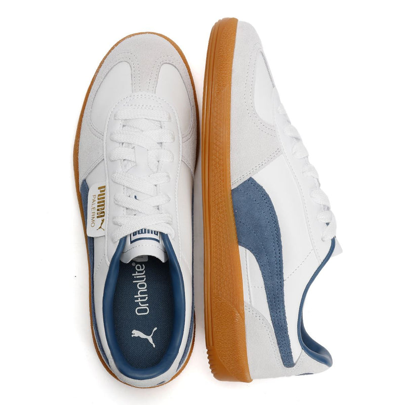 Puma Palermo Leather Men's White/Blue Sneakers