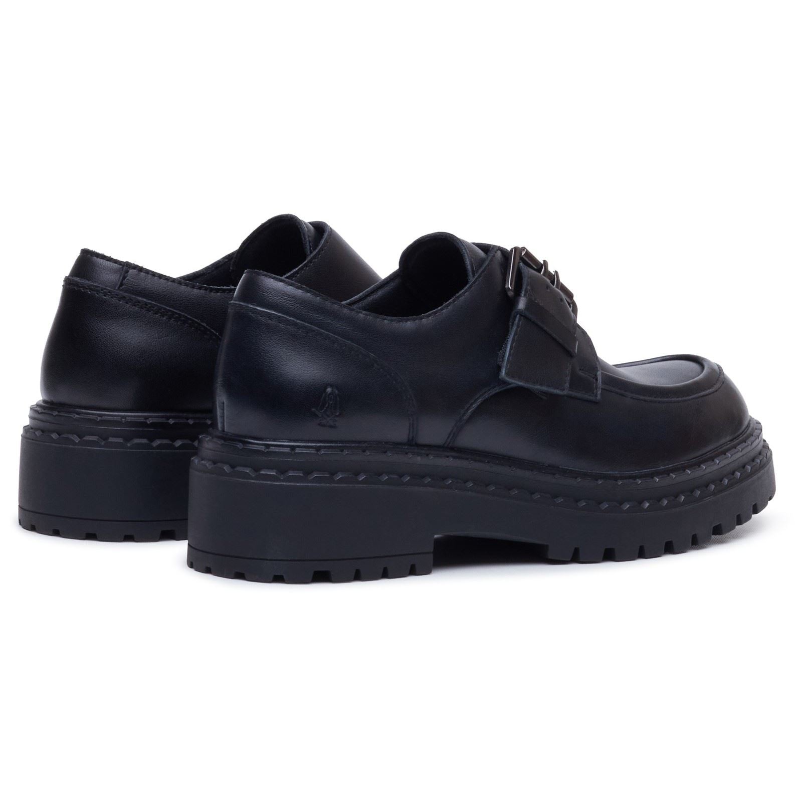 Hush Puppies Orla Monk Leather Women's Black Loafers