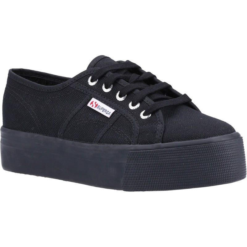 Superga 2790 Linea Up And Down 100% Cotton Women's Full Black Sneakers