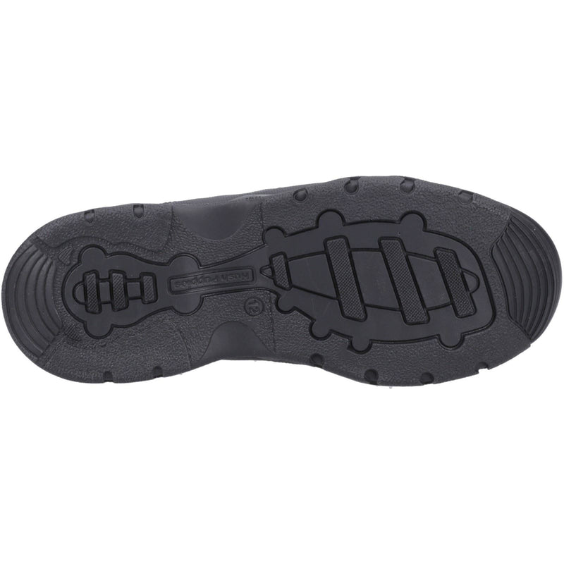 Hush Puppies Travis SNR Leather Boys's Black Lace-Up Shoes