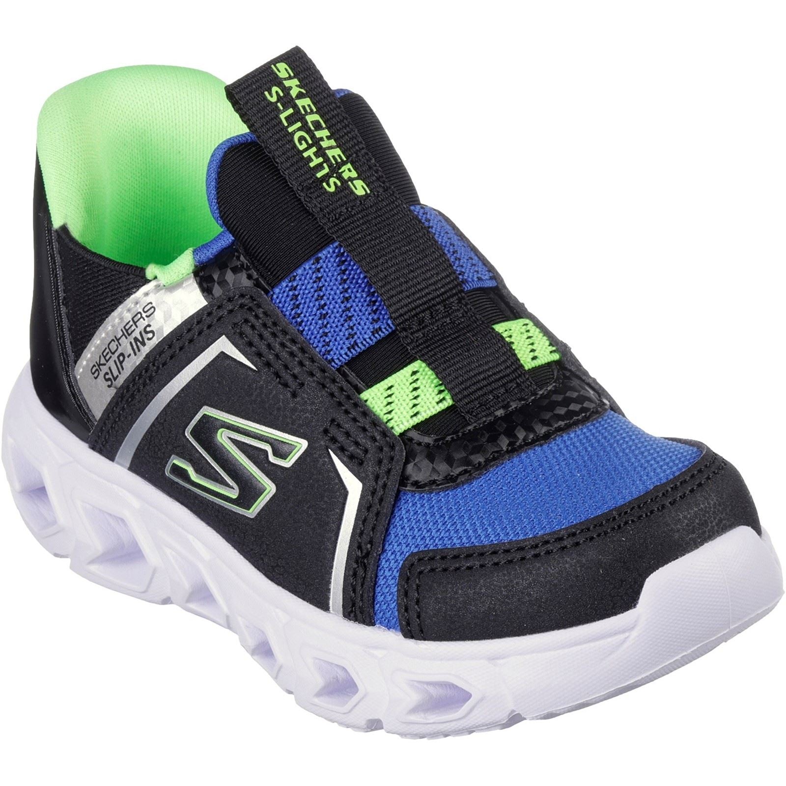 Skechers Hypno-Flash 2.0 - Vexlux Boy's Black/Blue/Lime Trainers