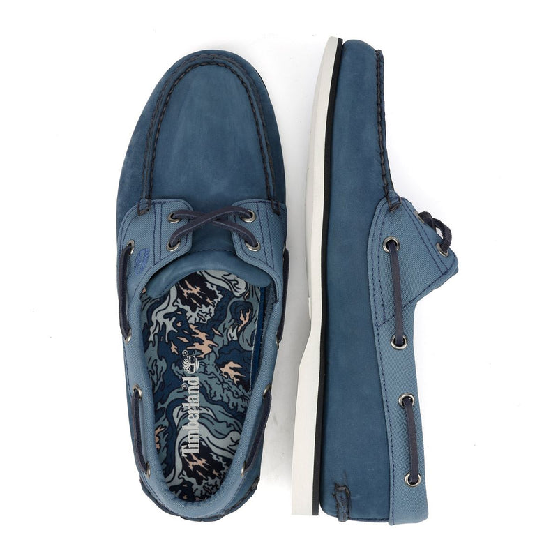 Timberland Classic 2 Eye Leather Men's Dark Blue Boat Shoes