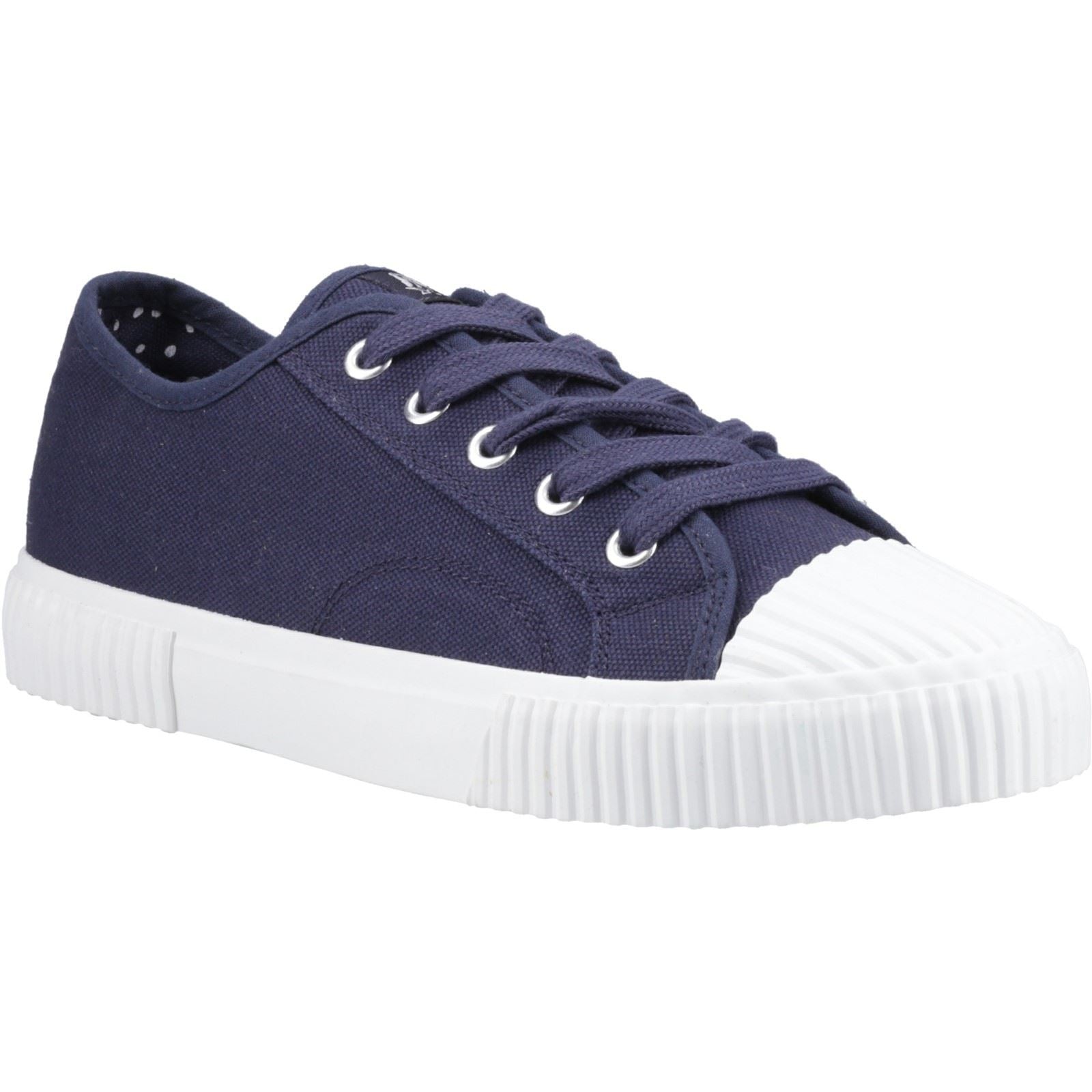 Hush Puppies Freya Canvas Textile Women's Navy Trainers