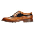 Chapman & Moore Longwing Brogue Leather/Suede Men's Tan/Navy Shoes