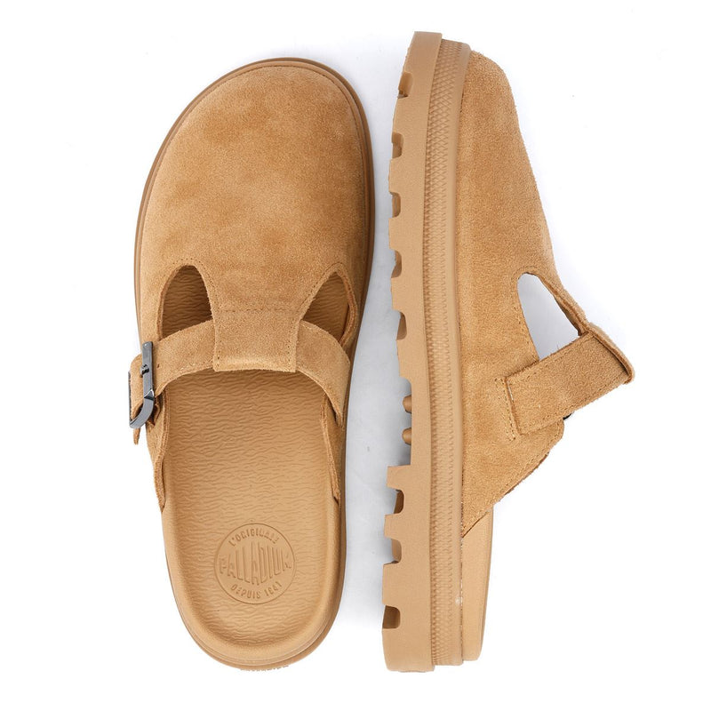 Palladium Dunelite Pyla Suede Dear Brown Mules