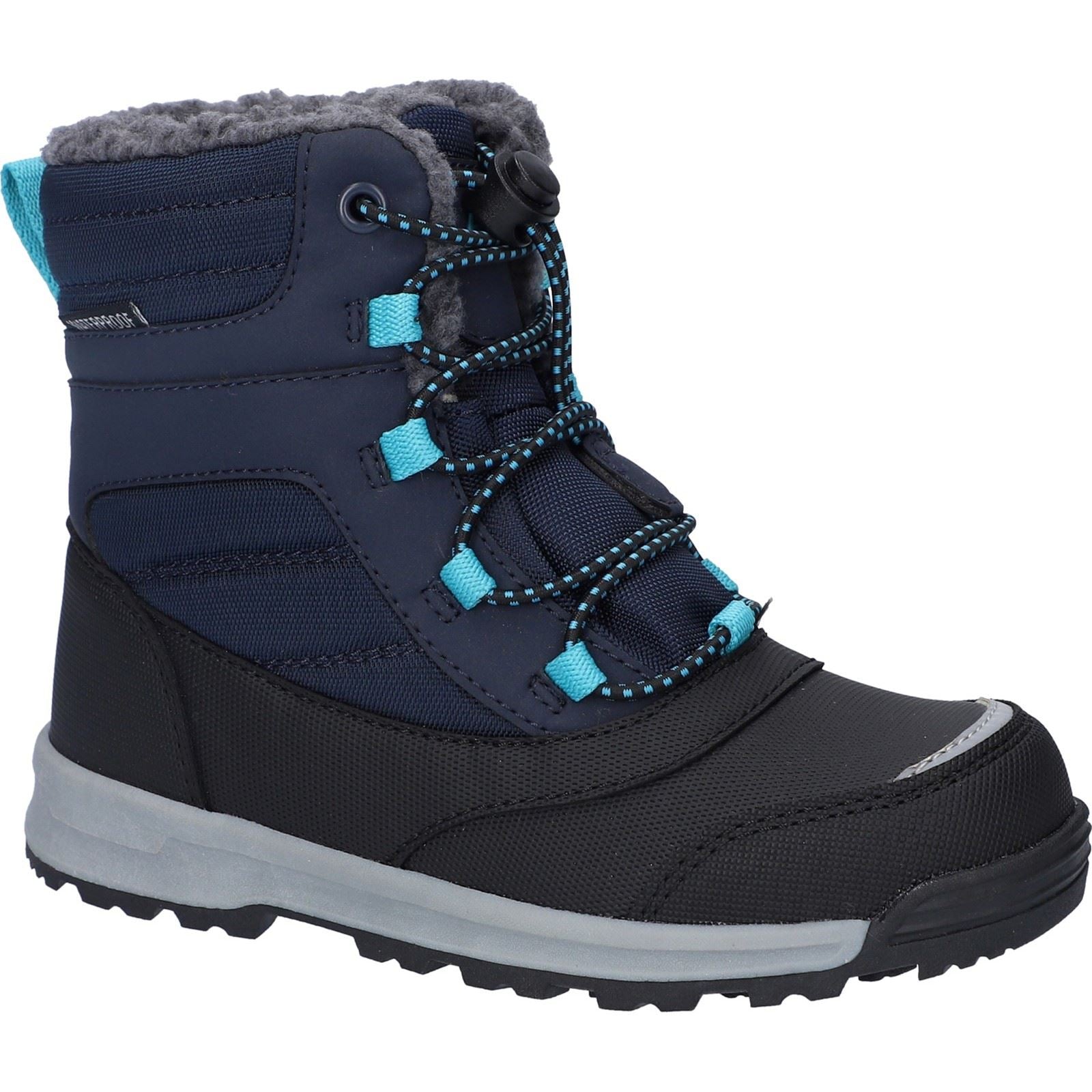 Hi-Tec Leo Nylon Bluenights/Black/Peacock Blue Winter Mid Calf Boots