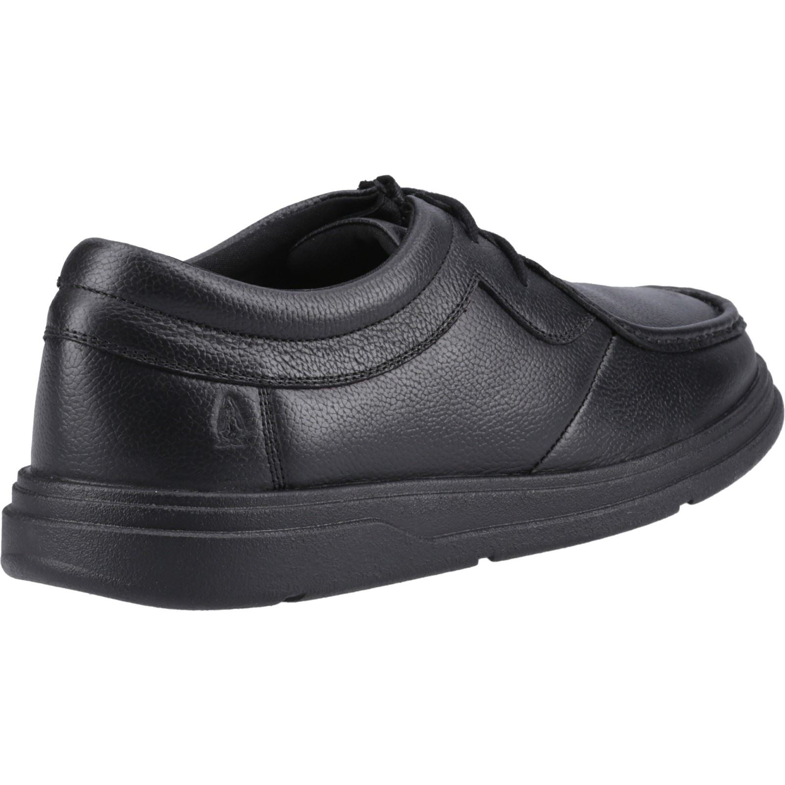 Hush Puppies Ronan Mocc Leather Boy's Black Moccasins Shoes