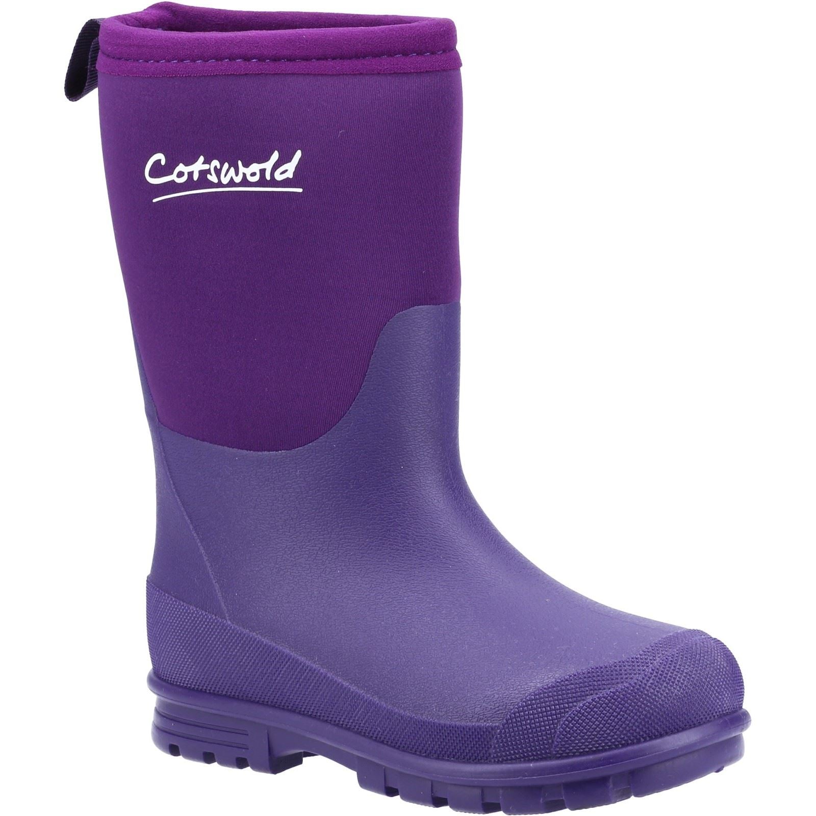 Cotswold Hilly Synthetic Purple Wellington Boots