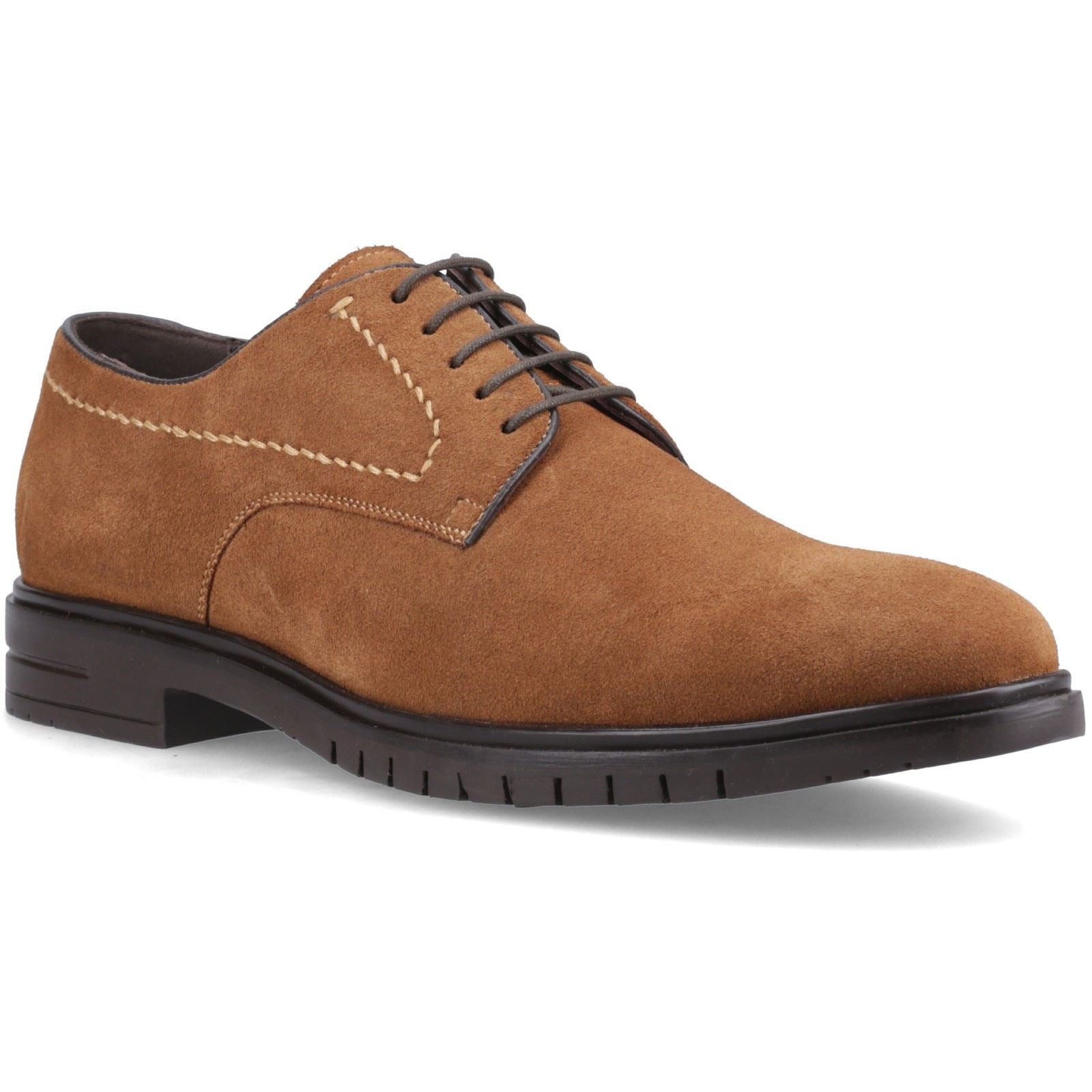 Hush Puppies Sterling Suede Leather Men's Tan Standard Lace-Up Shoes